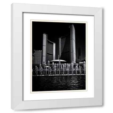 Toronto City Hall No 25 White Modern Wood Framed Art Print with Double Matting by Carson, Brian