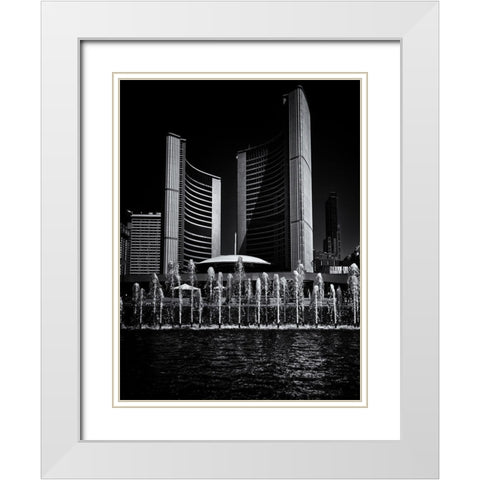 Toronto City Hall No 25 White Modern Wood Framed Art Print with Double Matting by Carson, Brian