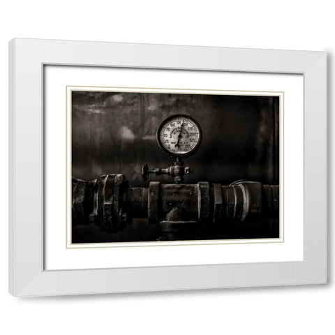 Toronto Distillery District Machinery No 1 White Modern Wood Framed Art Print with Double Matting by Carson, Brian