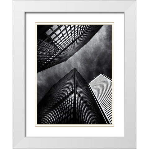Toronto Dominion Centre White Modern Wood Framed Art Print with Double Matting by Carson, Brian