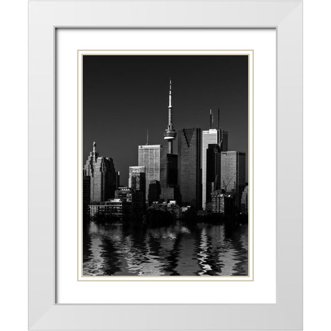 Toronto Skyline No 1 White Modern Wood Framed Art Print with Double Matting by Carson, Brian