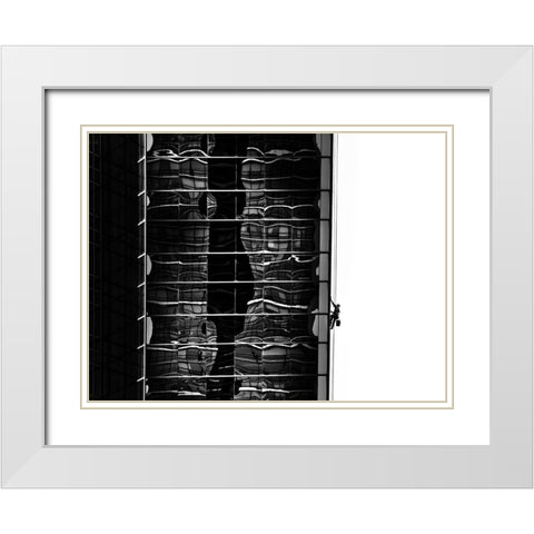 Window Washing No 4 White Modern Wood Framed Art Print with Double Matting by Carson, Brian