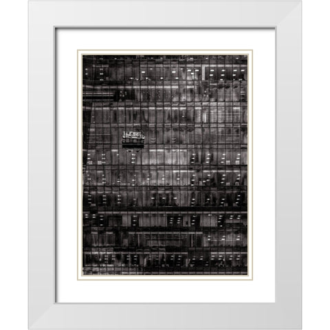 Window Washing No 9 White Modern Wood Framed Art Print with Double Matting by Carson, Brian