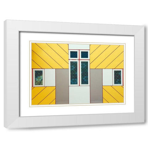 Facade White Modern Wood Framed Art Print with Double Matting by Bartsch, Heidi