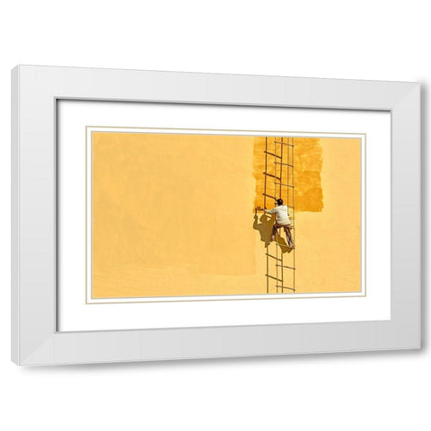Der Anstreicher White Modern Wood Framed Art Print with Double Matting by Ohlendorf, Anette