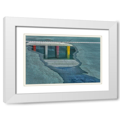 Biblion in the rainbow White Modern Wood Framed Art Print with Double Matting by Maastricht, Henk van