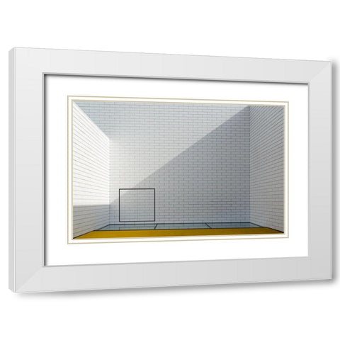 Detail Lego House White Modern Wood Framed Art Print with Double Matting by Schuster, Inge