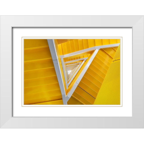Stairway To Enlightenment White Modern Wood Framed Art Print with Double Matting by Pearson, Wayne