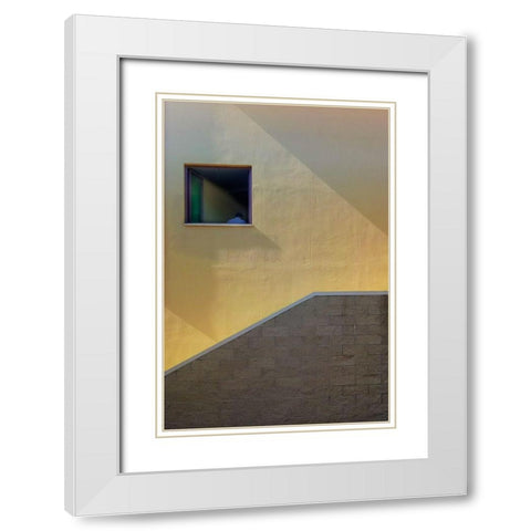 Solitudini 7 White Modern Wood Framed Art Print with Double Matting by Della Latta, Massimo