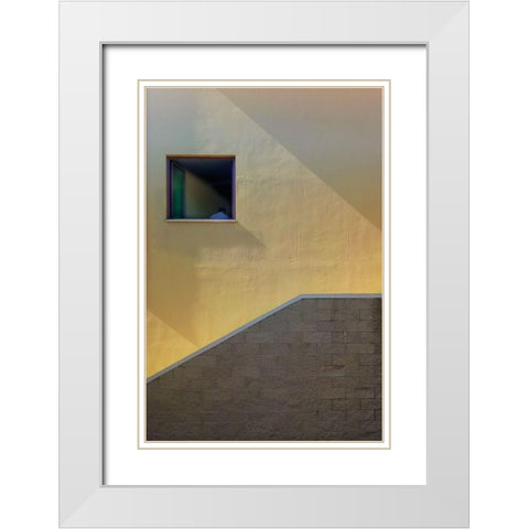 Solitudini 7 White Modern Wood Framed Art Print with Double Matting by Della Latta, Massimo