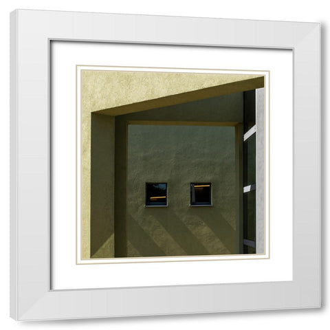 Light and shadow play White Modern Wood Framed Art Print with Double Matting by Joosten, Lus