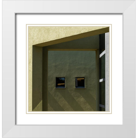 Light and shadow play White Modern Wood Framed Art Print with Double Matting by Joosten, Lus
