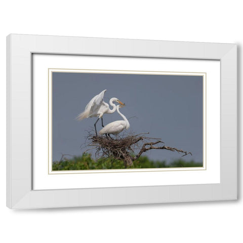 Working White Modern Wood Framed Art Print with Double Matting by Chang, Phillip