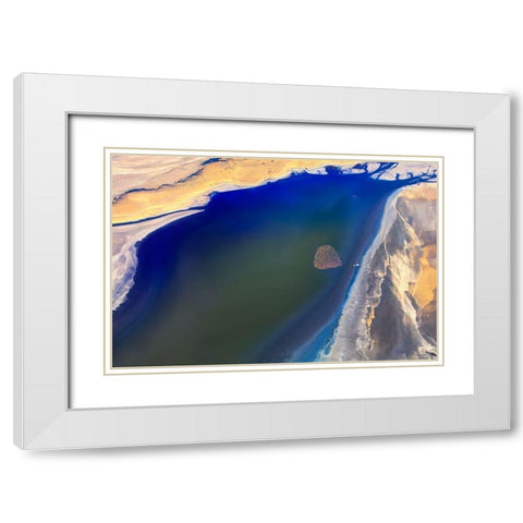 The heart White Modern Wood Framed Art Print with Double Matting by Chang, Phillip