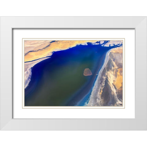 The heart White Modern Wood Framed Art Print with Double Matting by Chang, Phillip