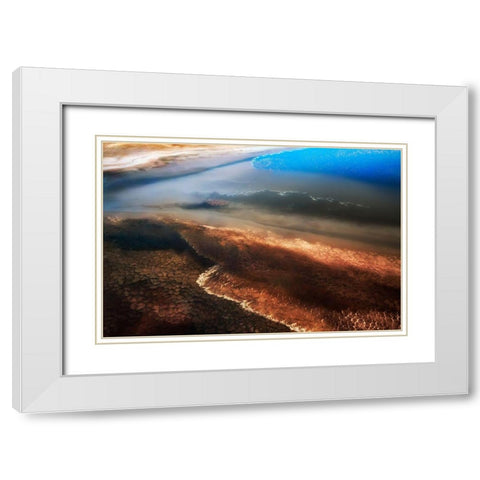 The color of the lake White Modern Wood Framed Art Print with Double Matting by Chang, Phillip