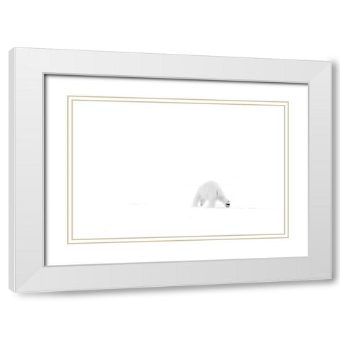 Looking for food White Modern Wood Framed Art Print with Double Matting by Chang, Phillip