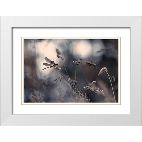Le vent lemportera White Modern Wood Framed Art Print with Double Matting by Bravin, Fabien