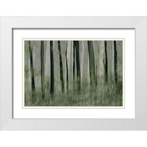 Trees in motion White Modern Wood Framed Art Print with Double Matting by Talen, Nel