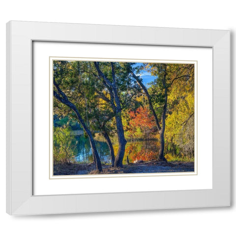 Inks Lake-Inks Lake State Park-Texas White Modern Wood Framed Art Print with Double Matting by Fitzharris, Tim