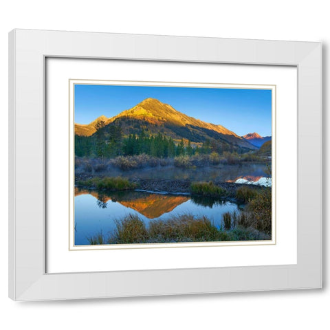 Schuylkill Mountains Slate River near Crested Butte-Colorado White Modern Wood Framed Art Print with Double Matting by Fitzharris, Tim