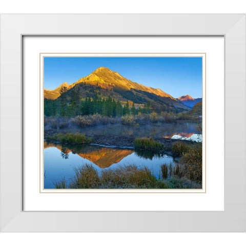 Schuylkill Mountains Slate River near Crested Butte-Colorado White Modern Wood Framed Art Print with Double Matting by Fitzharris, Tim