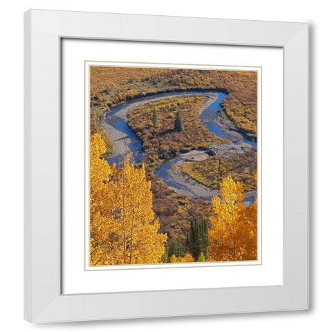 East River near Gothic-Colorado White Modern Wood Framed Art Print with Double Matting by Fitzharris, Tim