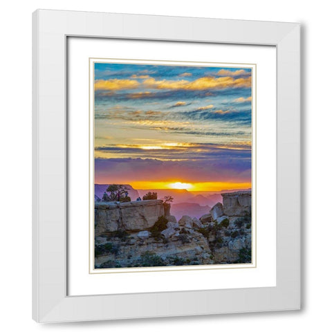 Moran Point-Grand Canyon National Park-Arizona-USA White Modern Wood Framed Art Print with Double Matting by Fitzharris, Tim