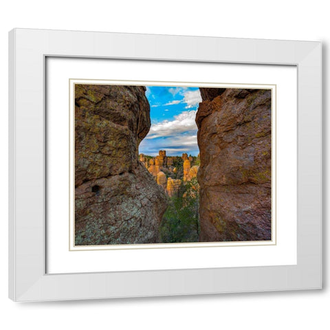 Grotto at Echo Canyon Trail-Chiricahua National Monument-Arizona White Modern Wood Framed Art Print with Double Matting by Fitzharris, Tim