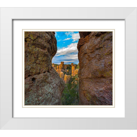 Grotto at Echo Canyon Trail-Chiricahua National Monument-Arizona White Modern Wood Framed Art Print with Double Matting by Fitzharris, Tim