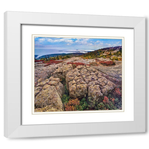 Cadillac Mountain-Acadia National Park-Maine White Modern Wood Framed Art Print with Double Matting by Fitzharris, Tim