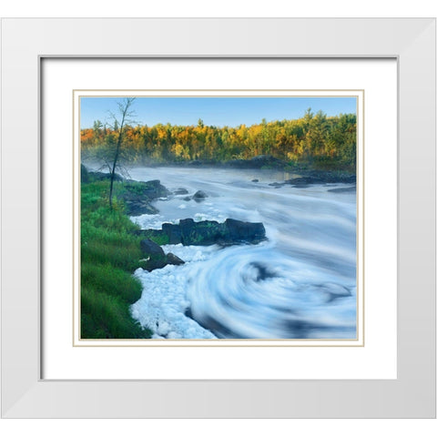 St Louis River-Jay Cooke State Park ,Minnesota. White Modern Wood Framed Art Print with Double Matting by Fitzharris, Tim