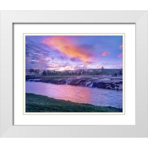 Firehole River-Yellowstone National Park-Wyoming White Modern Wood Framed Art Print with Double Matting by Fitzharris, Tim