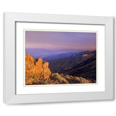 Dantes View-Death Valley National Park-California White Modern Wood Framed Art Print with Double Matting by Fitzharris, Tim