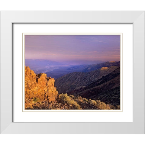 Dantes View-Death Valley National Park-California White Modern Wood Framed Art Print with Double Matting by Fitzharris, Tim