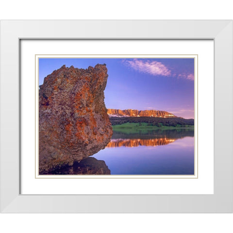 Breccia Cliffs and Brooks Lake-Wyoming White Modern Wood Framed Art Print with Double Matting by Fitzharris, Tim