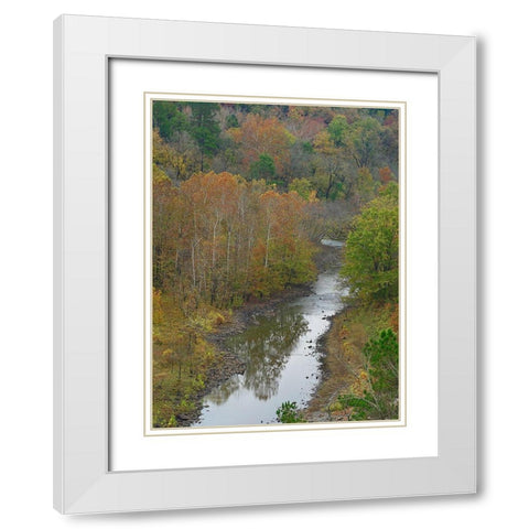 Cassatot River near Millwood Lake-Arkansas White Modern Wood Framed Art Print with Double Matting by Fitzharris, Tim