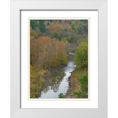 Cassatot River near Millwood Lake-Arkansas White Modern Wood Framed Art Print with Double Matting by Fitzharris, Tim