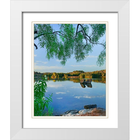 Inks Lake State Park-Texas White Modern Wood Framed Art Print with Double Matting by Fitzharris, Tim