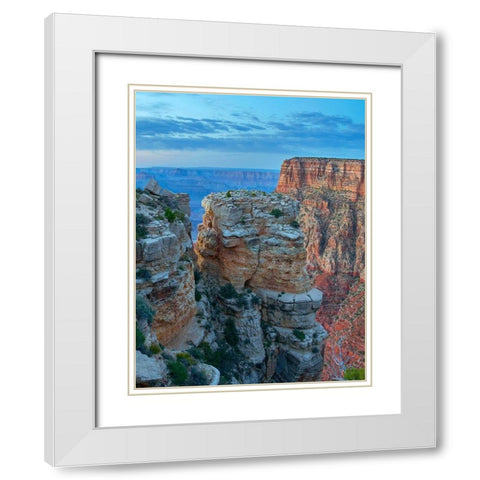 Mather Point-Grand Canyon National Park-Arizona White Modern Wood Framed Art Print with Double Matting by Fitzharris, Tim