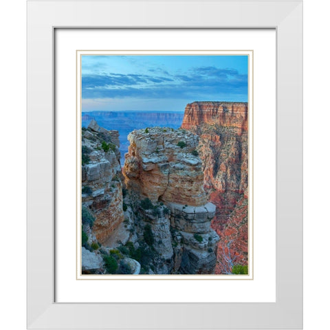 Mather Point-Grand Canyon National Park-Arizona White Modern Wood Framed Art Print with Double Matting by Fitzharris, Tim