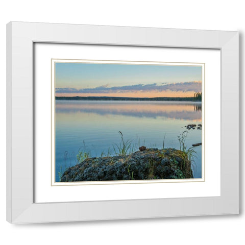 Yellowstone Lake-Yellowstone National Park-Wyoming-USA White Modern Wood Framed Art Print with Double Matting by Fitzharris, Tim