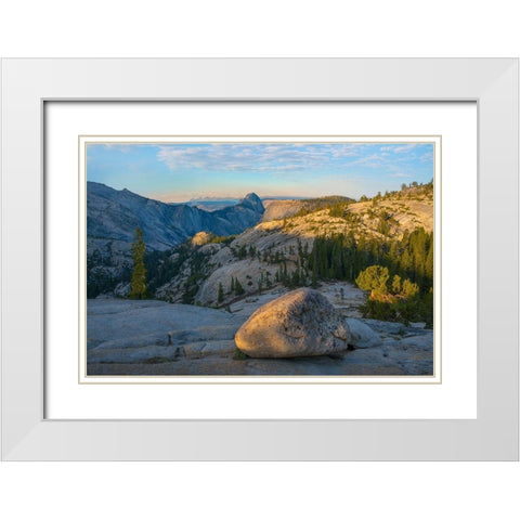 Half Dome from Olmstead Point-Yosemite National Park-California White Modern Wood Framed Art Print with Double Matting by Fitzharris, Tim