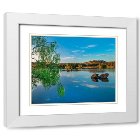 Inks Lake State Park-Texas-USA White Modern Wood Framed Art Print with Double Matting by Fitzharris, Tim