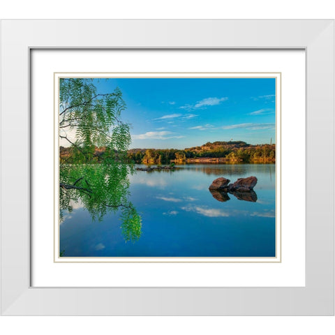 Inks Lake State Park-Texas-USA White Modern Wood Framed Art Print with Double Matting by Fitzharris, Tim