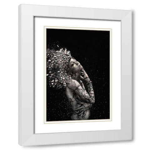 The Fragile Squaw White Modern Wood Framed Art Print with Double Matting by Brouzes, Alexandre