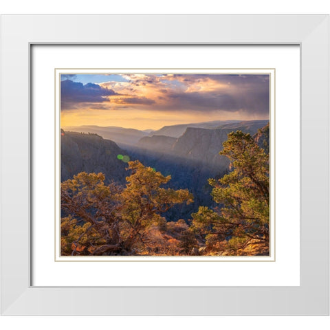 Tomichi Point-Black Canyon of the Gunnison National Park-Colorado White Modern Wood Framed Art Print with Double Matting by Fitzharris, Tim