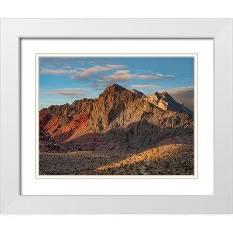 Red Rock Canyon National Conservation Area-Nevada-USA  White Modern Wood Framed Art Print with Double Matting by Fitzharris, Tim