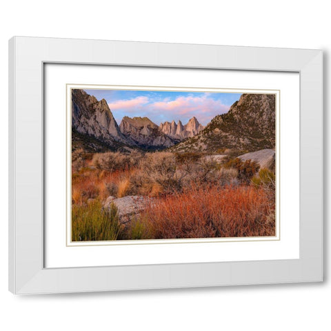 Mount Whitney-Sequoia National Park-California-USA White Modern Wood Framed Art Print with Double Matting by Fitzharris, Tim