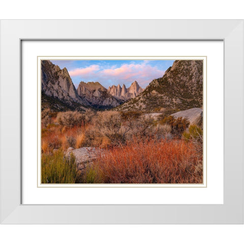 Mount Whitney-Sequoia National Park-California-USA White Modern Wood Framed Art Print with Double Matting by Fitzharris, Tim